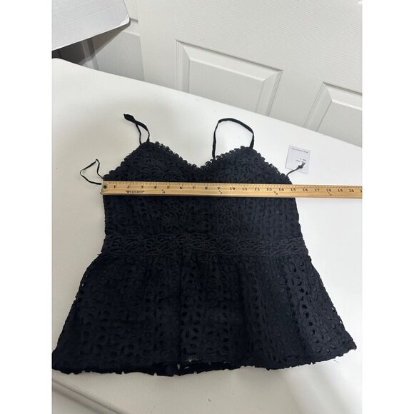 By Jopae Eyelet Lace Sleeveless Peplum Top With Adjustable Straps - Size L By Jo - Picture 6 of 7